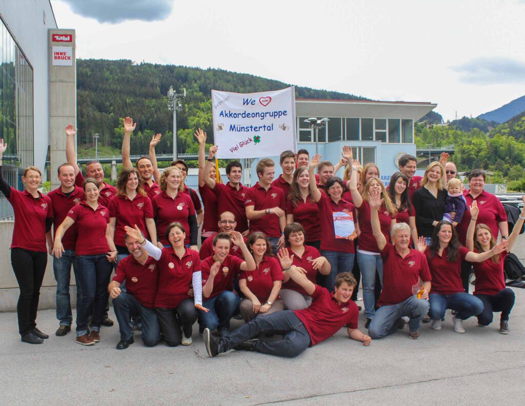 2013 - die Akkordeongruppe in Innsbruck bei den Internationalen Wertungsspielen